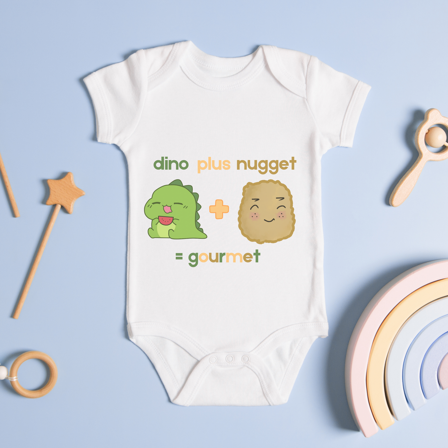 Dino + Nugget = Gourmet Onesie