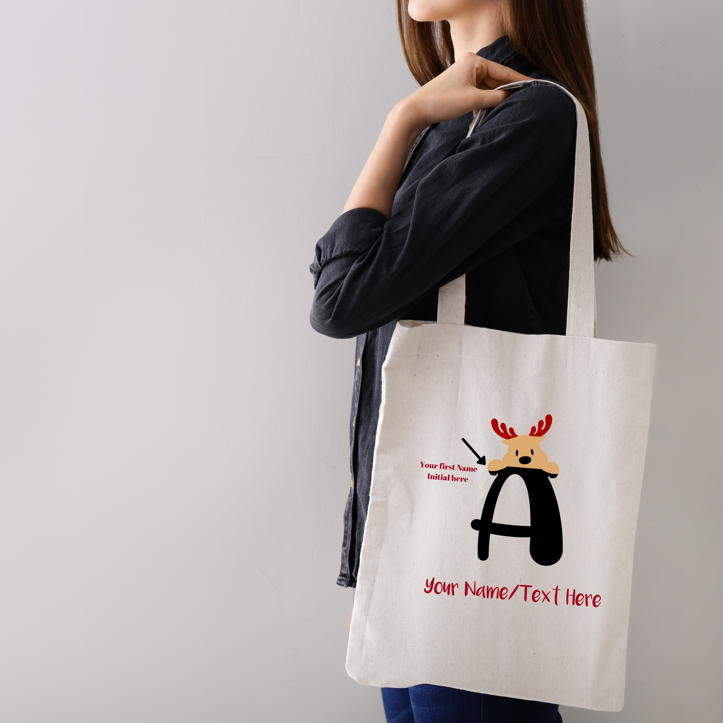 Moose Custom Initial Totebag