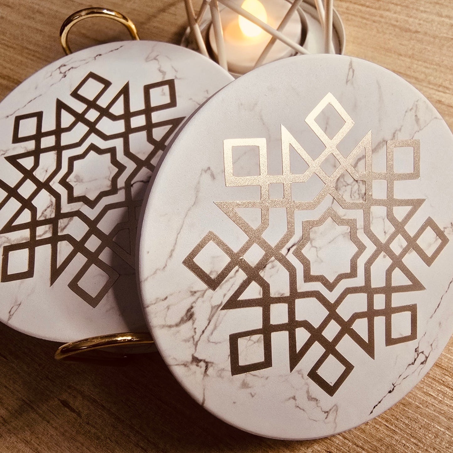 Ramadan Mandala Marble Coaster