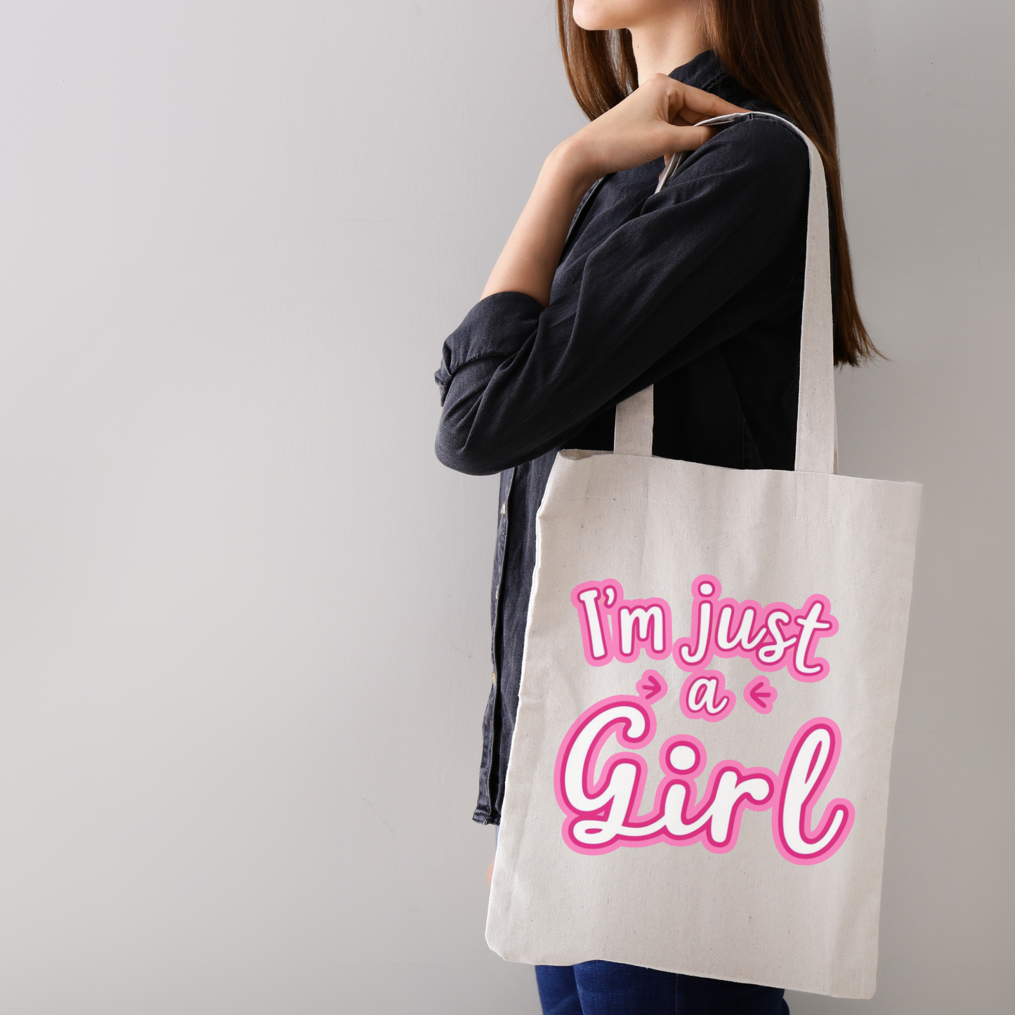 "I'm Just A Girl" Tote Bag
