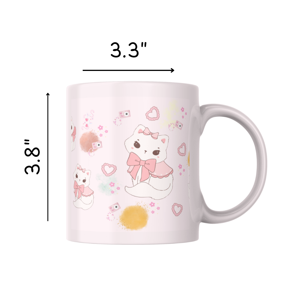 Coquette Bow Cat Mug