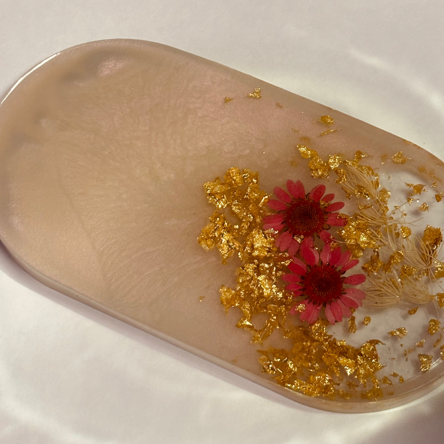 Gold Floral Ombre Tray