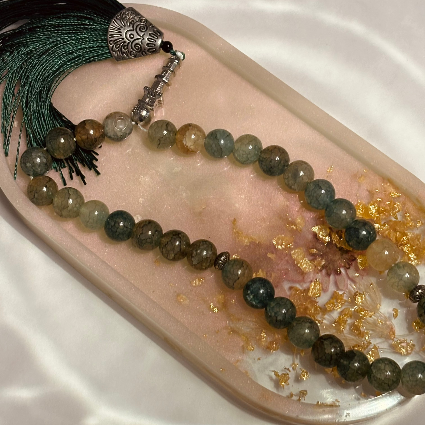 Gold Floral Ombre Tray