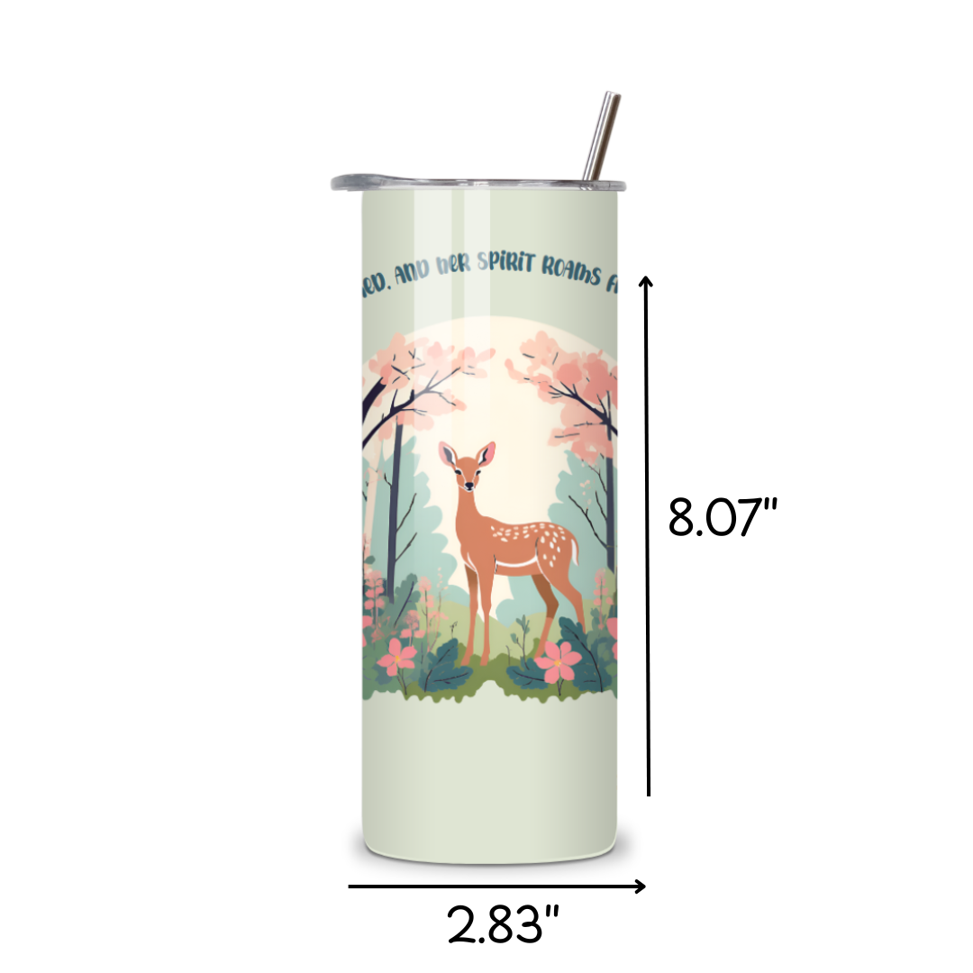 Nature Deer Stainless Steel Skinny Tumbler