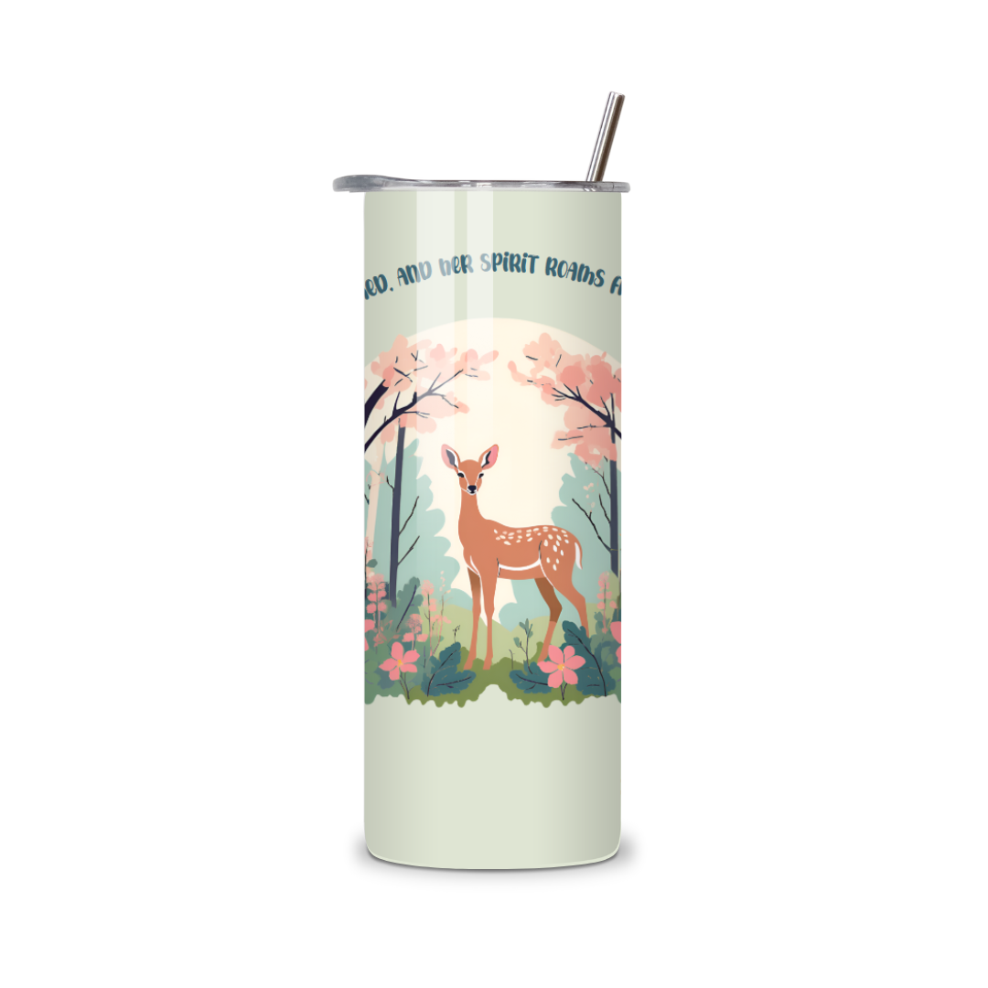 Nature Deer Stainless Steel Skinny Tumbler