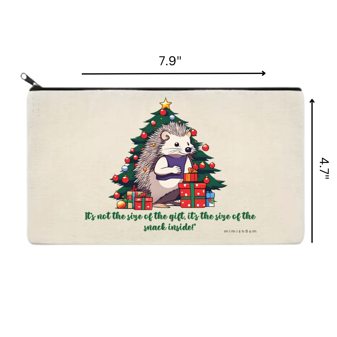 Adorable Hedgehog Festive Pencil Case