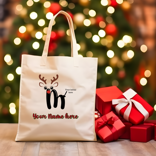 Rudolph Custom Initial Totebag