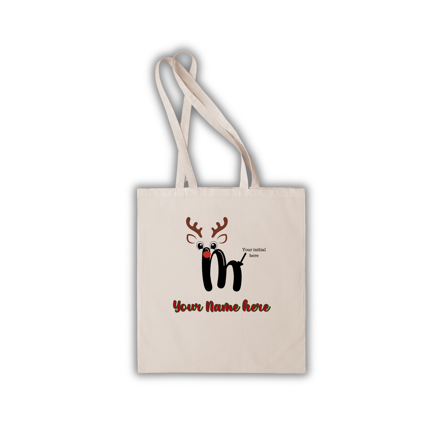 Rudolph Custom Initial Totebag