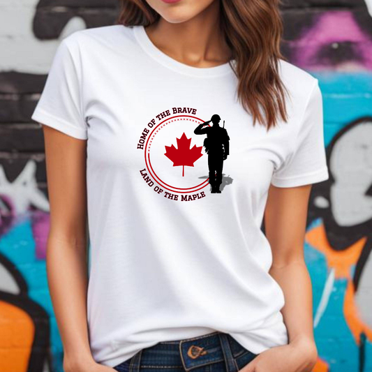 Home of the Brave, Land of the Maple T-Shirt