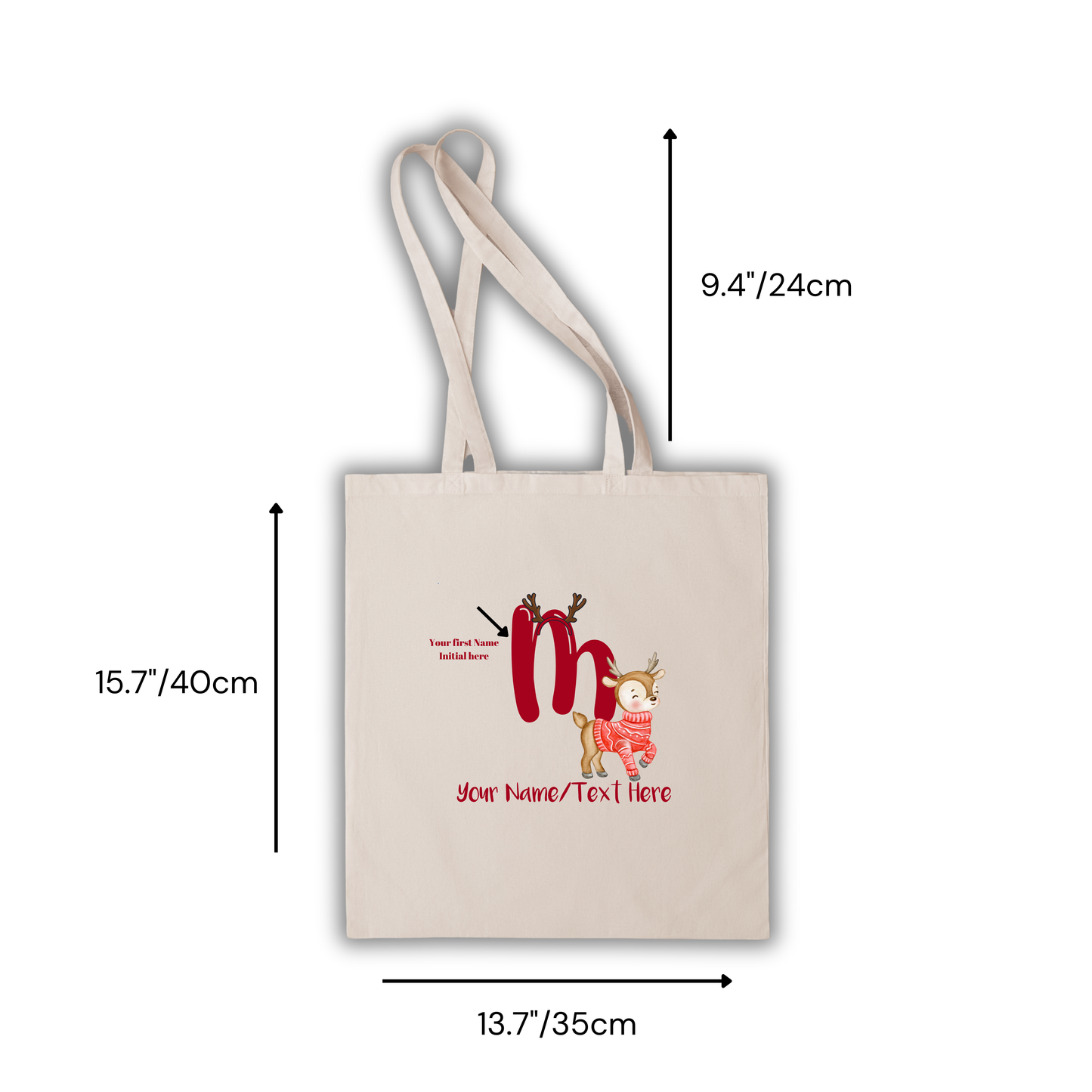 Deer Inital Totebag