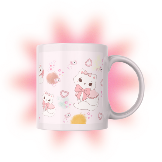 Coquette Bow Cat Mug