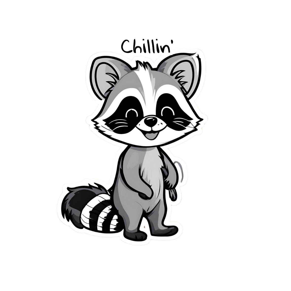 Raccoon Book Club Die-Cut Sticker