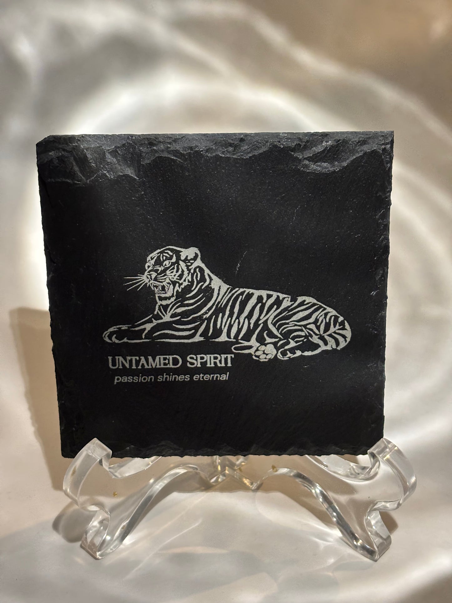 Tiger Passion Shines Eternal Engraved Slab