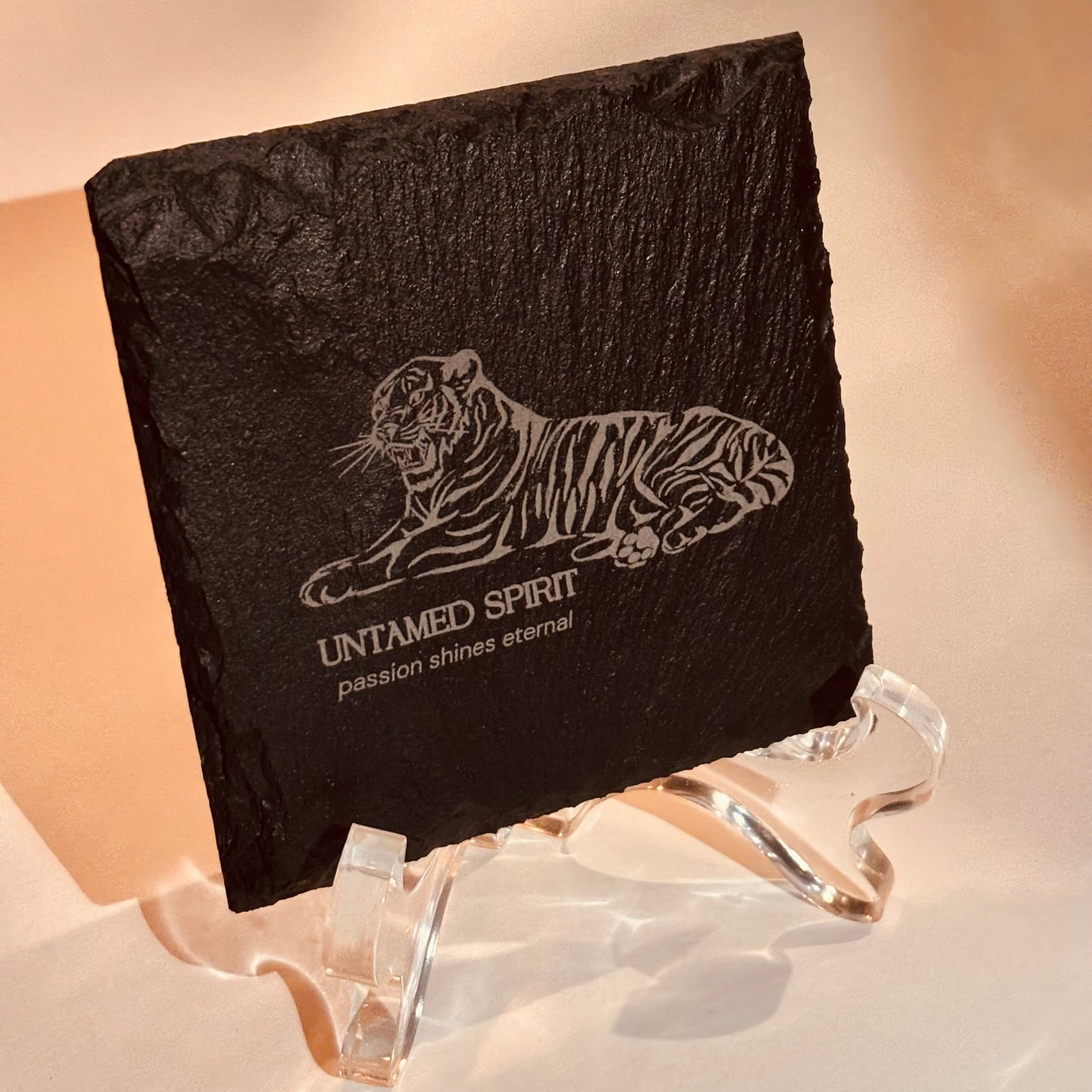 Tiger Passion Shines Eternal Engraved Slab