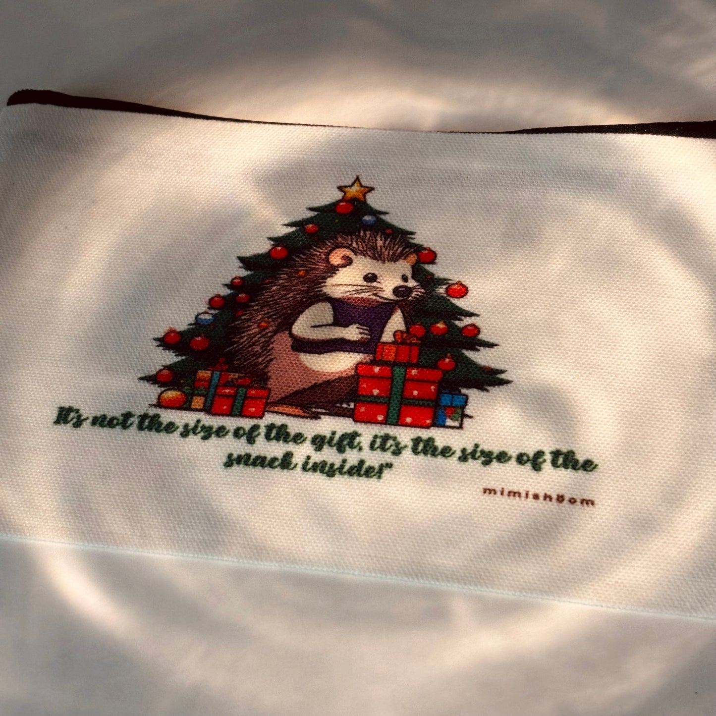 Adorable Hedgehog Festive Pencil Case