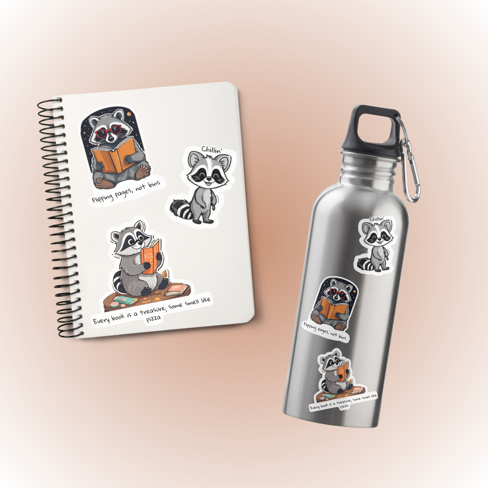 Raccoon Sticker Pack of 3